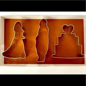 Set of 3 metal wedding cookie cutters